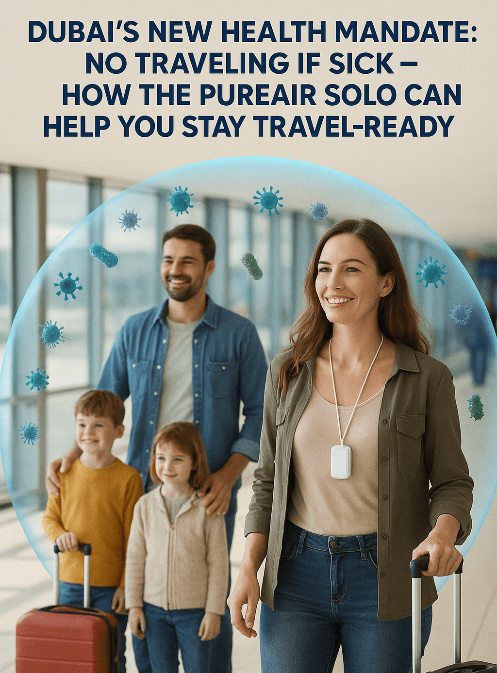 Dubai’s New Travel Mandate: No Travelling If You’re Sick – How the PureAir Solo Wearable Purifier Helps You Stay Healthy on the Go